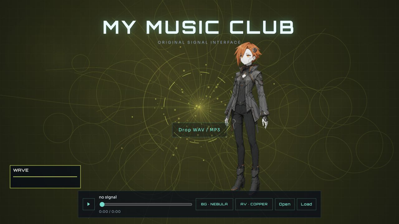 MY MUSIC CLUBの画面
